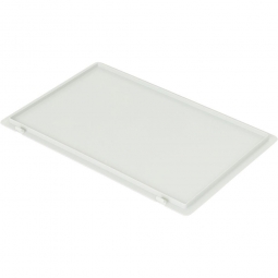 Scharnierdeckel für Euro-Stapelbehälter, LxB 600x400 mm, naturweiß, Gewicht 900 g Scharnierdeckel für Euro-Stapelbehälter, LxB 600x400 mm, naturweiß, Gewicht 900 g
