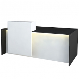 Empfangstheke "HIGHLINE" BxTxH 1800x920x1100 mm, Farbe anthrazit