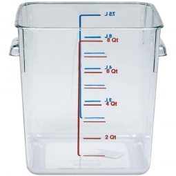 Platzsparbehälter, viereckig, Inhalt 7,5 Liter, glasklar