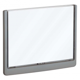 Türschild aus ABS-Kunststoff mit aufklappbarem Sichtfenster, BxH 210x148,5 mm, graphit
