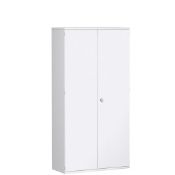 Garderobenschrank PRO, weiß, BxTxH 1000x425x1920 mm, 5 Fachböden, 1 Kleiderstange