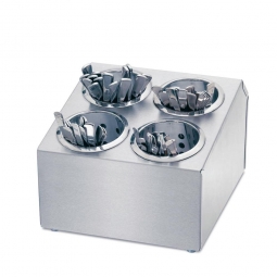 Besteckbehälter mit 4 Edelstahl-Köchern, LxBxH 305x265x195 mm