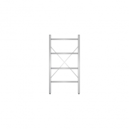 Aluminiumregal mit 4 geschlossenen Regalböden, Stecksystem, BxTxH 800x600x1600 mm, Nutztiefe 540 mm