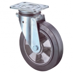 Schwerlast-Lenkrolle, Rad-ØxB 250x50 mm, Tragkraft 550 kg, schwarz