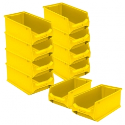 10x Sichtbox PROFI LB3, gelb, Inhalt 7,6 L, LxBxH 350x200x150 mm, innen 295x175x140 mm
