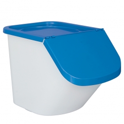 Zutatenbehälter / Zutatenspender,  40 Liter, LxBxH 610x430x450 mm, weiß/blau