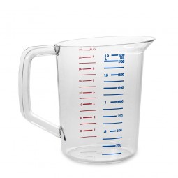 Messbecher aus klarem, bruchfestem Polycarbonat (PC), Inhalt 1,9 Liter, ØxH 150x190 mm