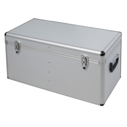 Alurahmen-Transportbox, Inhalt 100 Liter, LxBxH 730x380x360 mm, abschließbar, Farbe silber