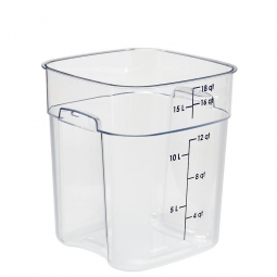 Platzsparbehälter, viereckig, LxBxH 256x310x320 mm, Inhalt 17,2 Liter - glasklar