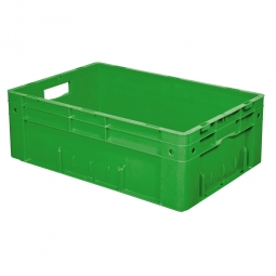 Schwerlastbehälter, geschlossen, PP, LxBxH 600x400x210 mm, 38 Liter, 2 Durchfassgriffe, grün