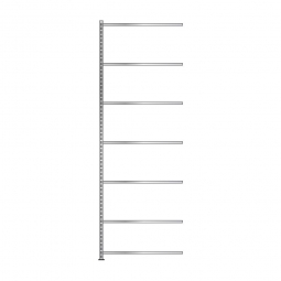 Fachboden-Anbauregal mit 7 Fachböden, Schraubsystem, glanzverzinkt, BxTxH 1003x806x3000 mm, Tragkraft 150 kg/Boden