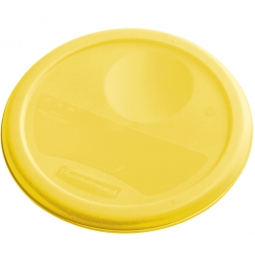 Deckel für runde Lebensmittel-Behälter Inhalt 11,5 bis 21 Liter, gelb, mit Dichtlippen