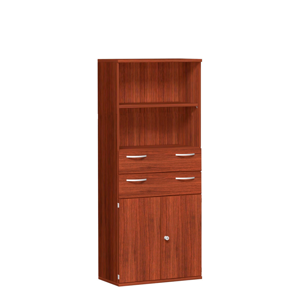 Modulschrank PRO 5 Ordnerhöhen, Nussbaum, BxTxH 800x425x1920 mm