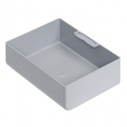 Einsatzkasten für Stapelbehälter 400x300 mm, LxBxH 128x178x55 mm, Farbe grau
