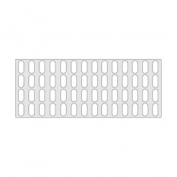 Gitterregalboden aus Kunststoff (Polystyrol), BxT 1450x580 mm, bestehend aus 3 Bodensegmenten