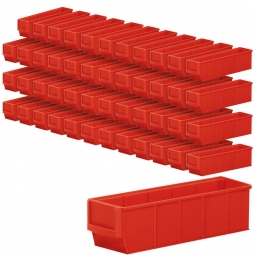 Regalkasten-Set "Profi", 48-teilig, rot, LxBxH 300x91x81 mm, Polypropylen-Kunststoff (PP), Gewicht 155 g