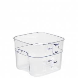 Platzsparbehälter, viereckig, LxBxH 256x310x210 mm, Inhalt 11,4 Liter - glasklar