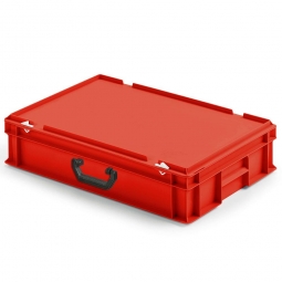 Euro-Koffer aus PP mit Tragegriff, LxBxH 600x400x130 mm, rot