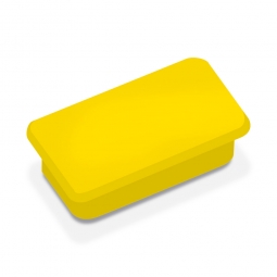 Haftmagnete, gelb, eckig 23x50 mm, Haftkraft 1000 g, Paket=10 Magnete