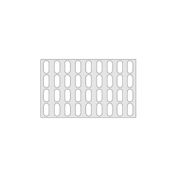 Gitterregalboden aus Kunststoff (Polystyrol), BxT 950x580 mm, bestehend aus 2 Bodensegmenten