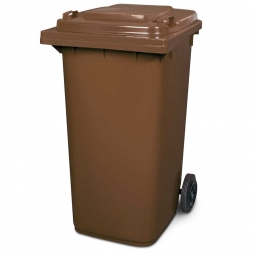Müllbehälter, 240 Liter, braun, BxTxH 580x730x1075 mm, Polyethylen (PE-HD)