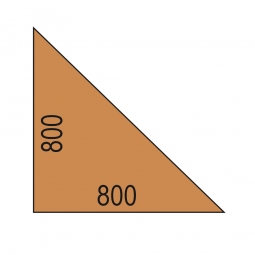Verkettungsplatte, Eckwinkel 90°, Buche-Dekor, BxT 800x800 mm