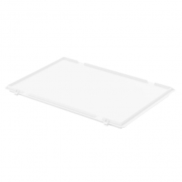 Scharnierdeckel für Euro-Stapelbehälter, LxB 600x400 mm, Farbe weiß