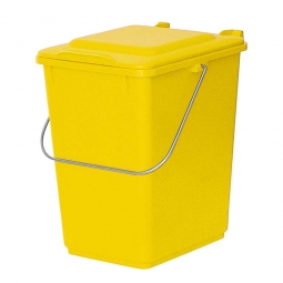 Vorsortierbehälter, Inhalt 10 Liter, gelb, BxTxH 227x275x310 mm, Polyethylen-Kunststoff (PE-HD)