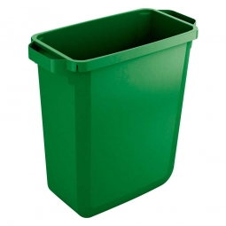 Abfall- und Wertstoffbehälter, eckig, 60 Liter, BxTxH 590x282x600 mm, grün