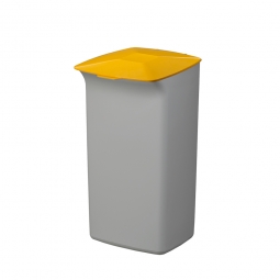 Abfall- und Wertstoffsammler mit Schanierdeckel, BxTxH 366x320x640 mm, 40 Liter, grau/gelb