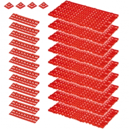 Bodenrost-Set, 25-teilig, rot, 3,4 m²