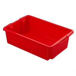 Dreh- und Stapelbehälter, LxBxH 595 x 395 x 170 mm, 30 Liter, rot