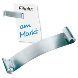Belegklammer / Etikettenclip aus Edelstahl für Euro-Boxen / Stapelbehälter, LxB 86x20 mm