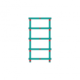 Kunststoffregal mit 5 Lagerebenen, Stecksystem, BxTxH 1000x400x1970 mm, 400 mm lichte Fachhöhe