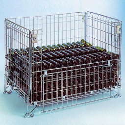 Gitterbox-Faltbehälter, LxBxH 1190x990x1105 mm, Tragkraft 800 kg, Gewicht 51 kg, 3-fach stapelbar