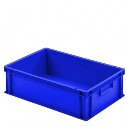 Euro-Stapelbehälter mit 2 Griffleisten, LxBxH 600x400x175 mm, blau