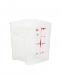 Platzsparbehälter, viereckig, LxBxH 215x215x230 mm, Inhalt 7,6 Liter - transluzent