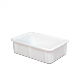 Lebensmittelbehälter, PE-HD, LxBxH 600x400x165 mm, Boden und Wände geschlossen, 30 Liter, weiß