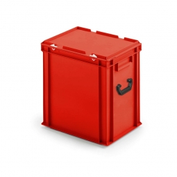 Euro-Koffer aus PP mit 2 Tragegriffen, LxBxH 400x300x410 mm, rot