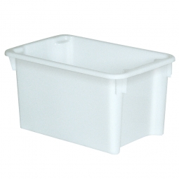 Drehstapelbehälter, LxBxH 600x400x325 mm, 50 Liter, weiß