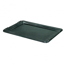 Stülpdeckel für Volumenbox, schwarz, LxB 790x600 mm, Polypropylen-Kunststoff (PP)