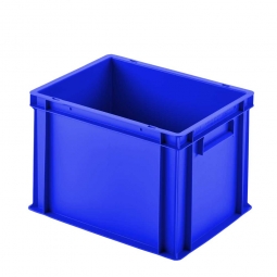 Euro-Stapelbehälter mit 2 Griffleisten, LxBxH 400x300x280 mm, blau