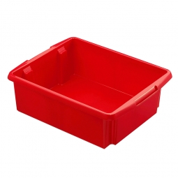 Leichter Drehstapelbehälter, LxBxH 455x360x145 mm, 17 Liter, rot