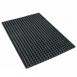 Ringgummi-Schmutzfangmatte, LxB 1200x800 mm, Stärke 23 mm, langlebige Gummiqualität (12 kg/m²), schwarz