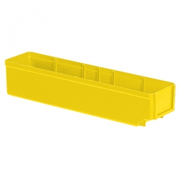 Regalkasten, gelb, LxBxH 400x93x83 mm, Polystyrol-Kunststoff (PS), Gewicht 250 g
